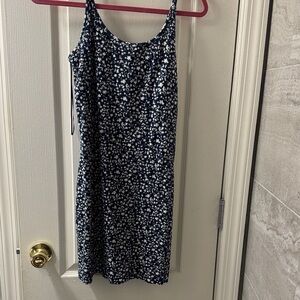 Old Navy Navy Blue Floral Summery Mini Dress